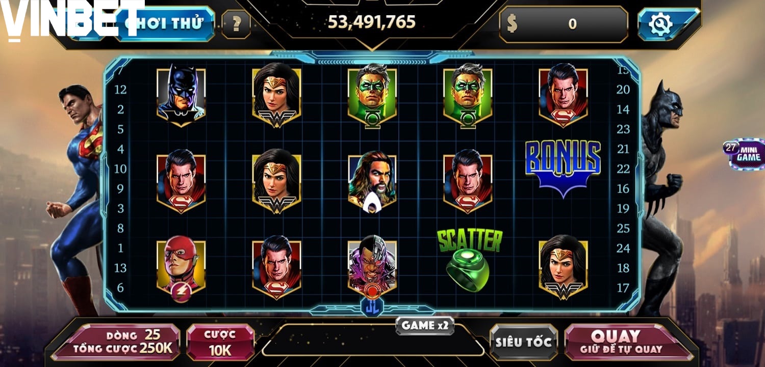 4 mẹo chơi nổ hũ Justice League tại Vinbet cực kỳ hiệu quả